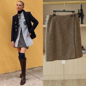 Vintage Brown Wool Skirt